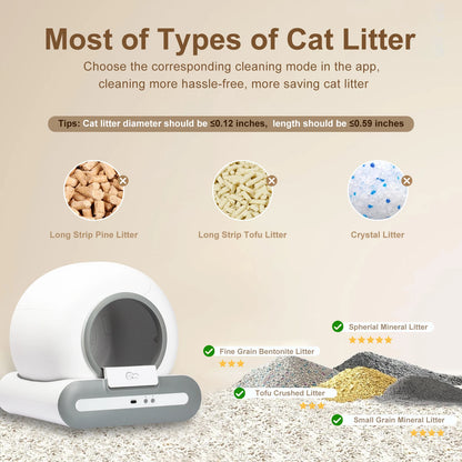 Smart Cat Box Automatic Self Cleaning with App Control Toilet for Multiple Large Cats
