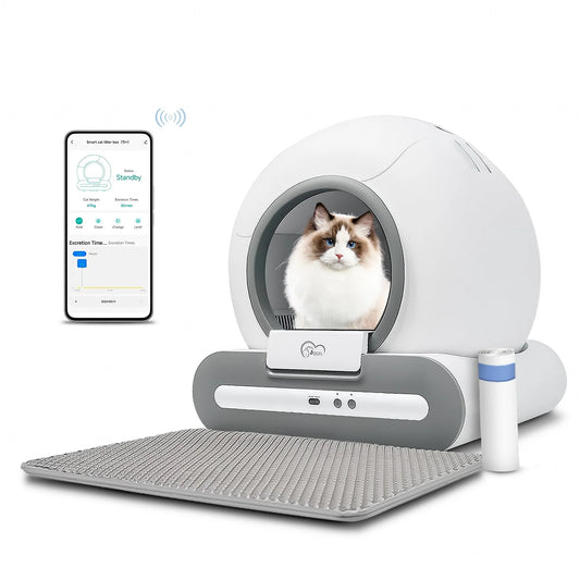 Smart Cat Box Automatic Self Cleaning with App Control Toilet for Multiple Large Cats