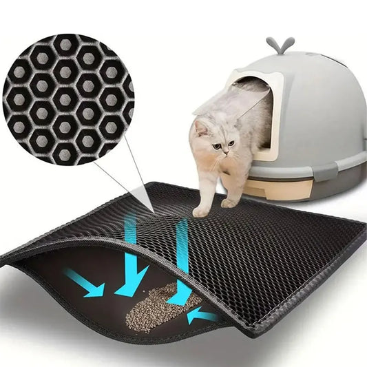 Cat Litter Mat Waterproof Double Layer Cat Litter Trapping